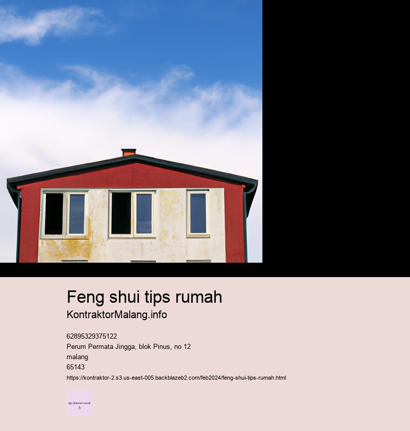 feng shui tips rumah