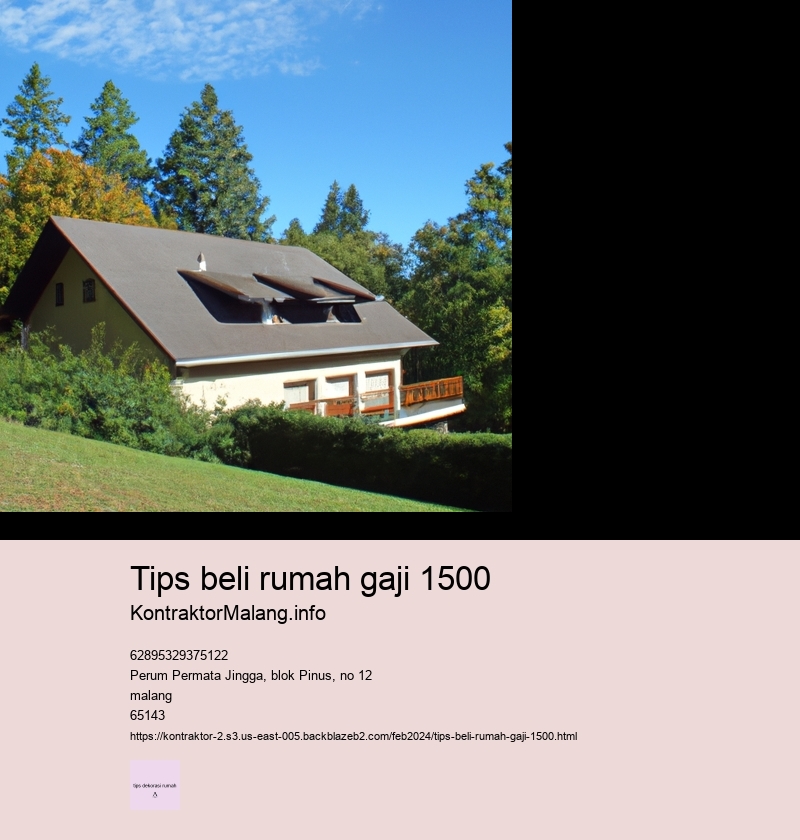 tips beli rumah gaji 1500