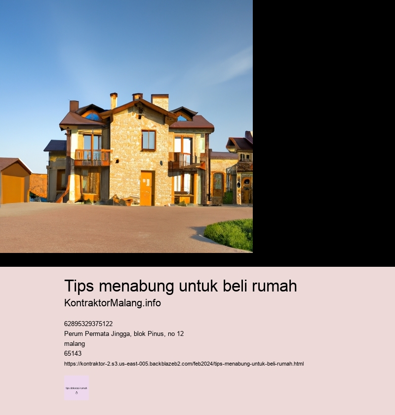 tips menabung untuk beli rumah