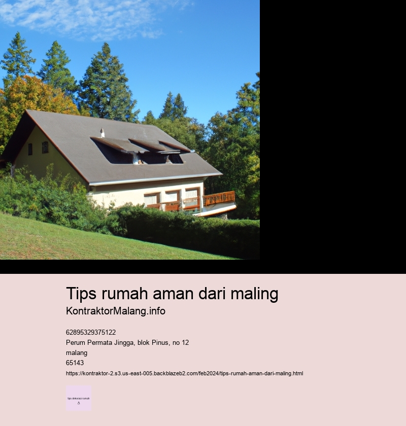 tips rumah aman dari maling