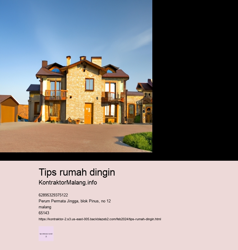 tips rumah dingin