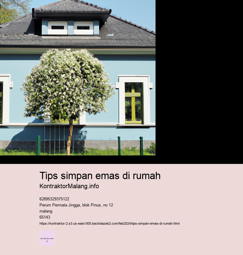 tips simpan emas di rumah